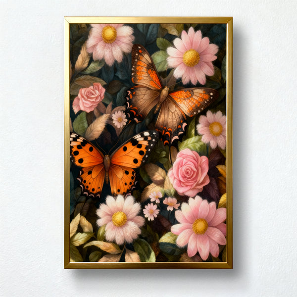 Autumn Bloom Butterflies Paint by Numbers Kit | PaintEasy