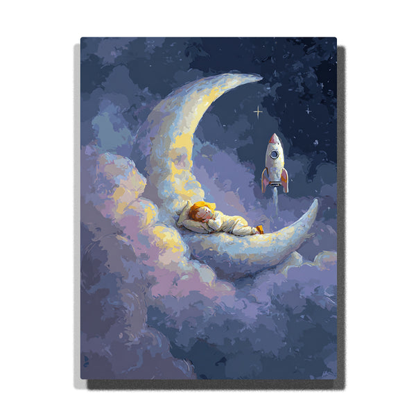 Bedtime Rocket Dreams Paint by Numbers | Kids Space Adventure Art Kit | PaintEasy