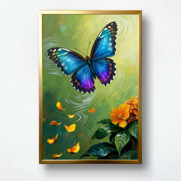 Blue Garden Butterfly Paint by Numbers Kit | PaintEasy