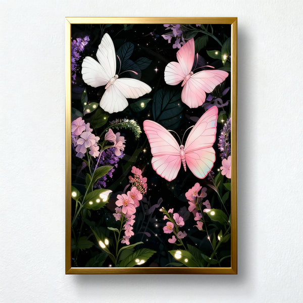 Blush Night Garden Butterflies Paint by Numbers Kit | PaintEasy