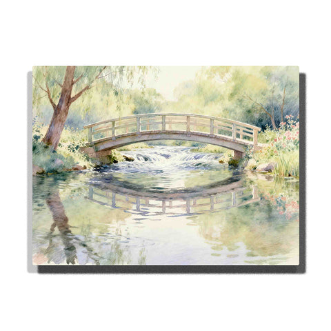 Peaceful Garden Bridge over Reflective Stream Paint by Numbers Kit For Adults