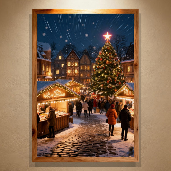 Paint by Numbers：Busy Christmas Shopping Street