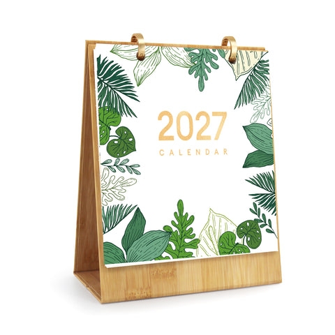2027 Indoor Plants Paint by Numbers Desk Calendar For Beginners with 12 monthly botanical artworks, potted houseplants, numbered paints and desk calendar stand