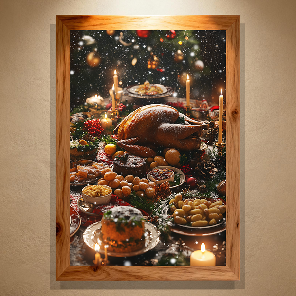 Christmas Glow Paint by Numbers | Festive Dinner Table with Candlelight & Snow | PaintEasy