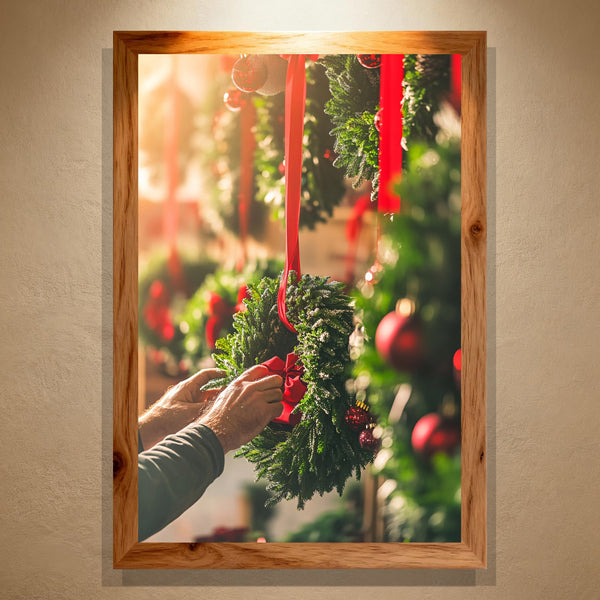 Christmas Glow Paint by Numbers | Holiday Wreath & Warm Light Scene | PaintEasy