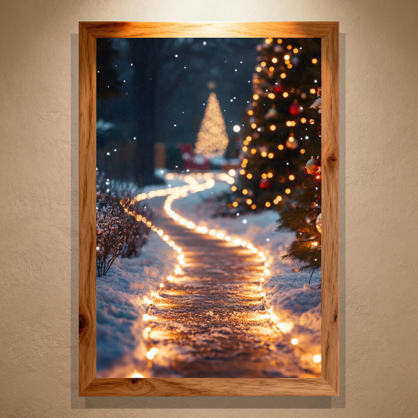 Christmas Glow Paint by Numbers | Winter Path of Lights & Christmas Tree Scene | PaintEasy
