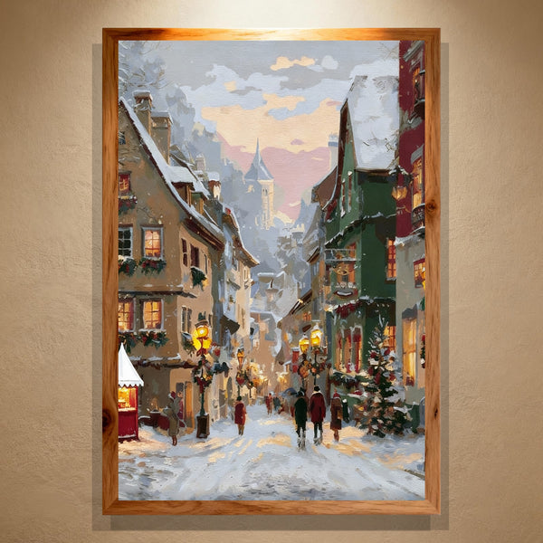 Paint by Numbers：Christmas Street Scene