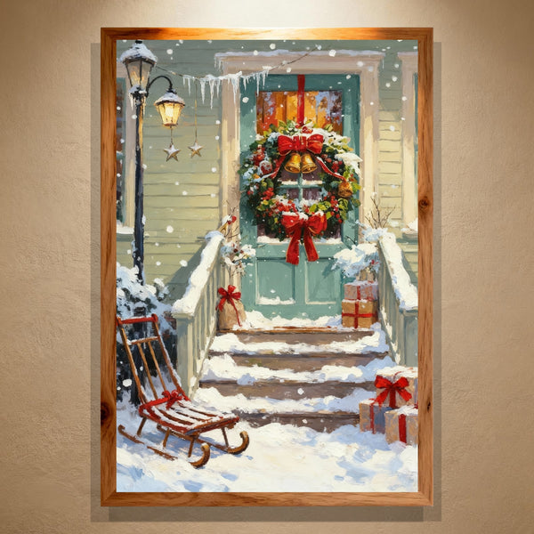 Paint by Numbers：Christmas Wreath on the Door