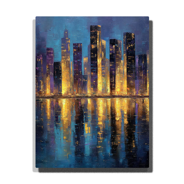 Golden Night Towers Paint by Numbers | PaintEasy