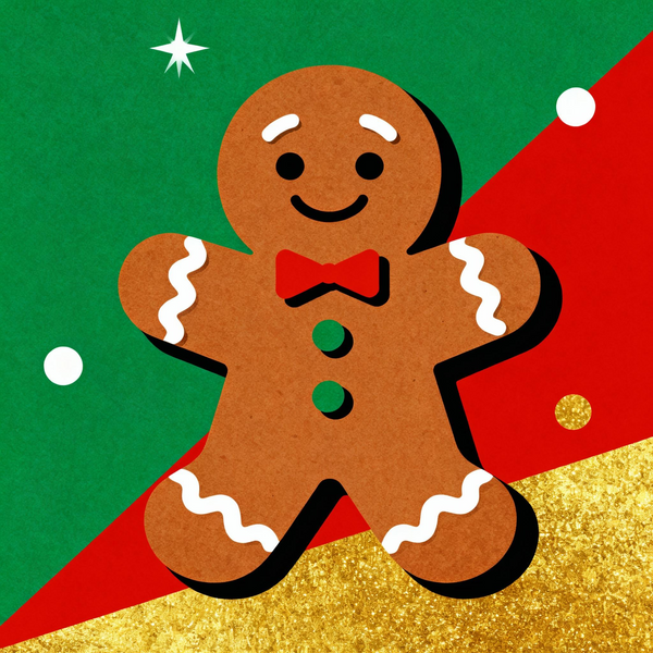 Paint by Numbers: Classic Symbol of Gingerbread Man