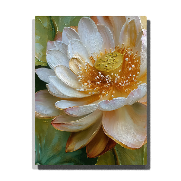 Close-up realistic lotus bloom Paint by Numbers | Paint Easy