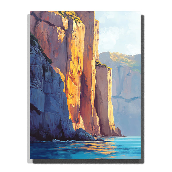 NSW Coastal Golden Cliffs – Australia Paint by Numbers Kit | PaintEasy