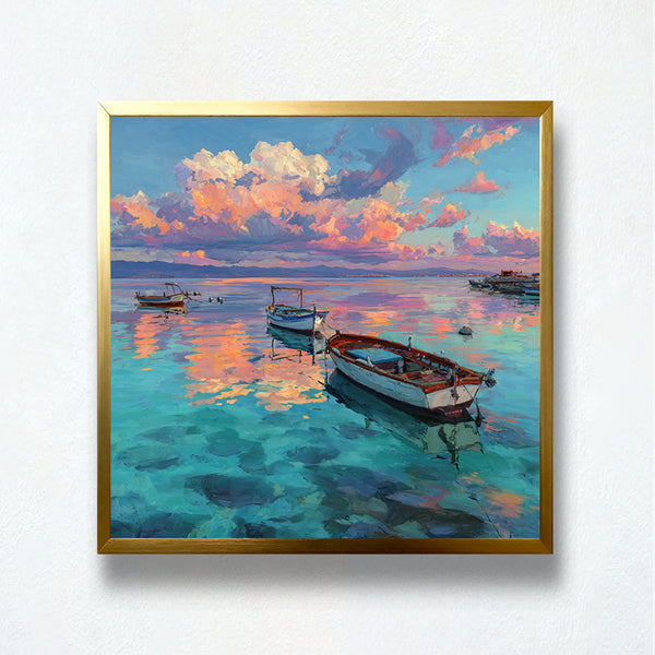 Coral Cloud Lagoon Paint by Numbers Kit | PaintEasy