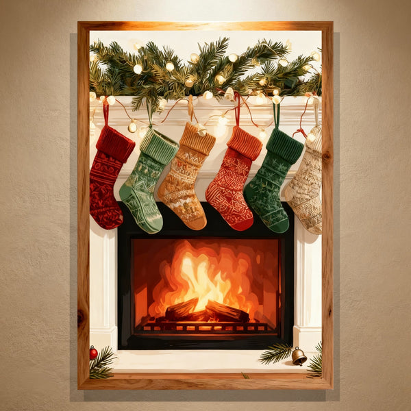 Paint by Numbers：Cozy Christmas Fireplace
