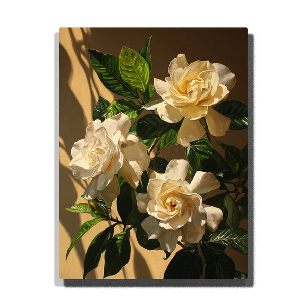 Cream White Gardenias Paint by Numbers | Elegant Floral Bloom Art Kit | PaintEasy