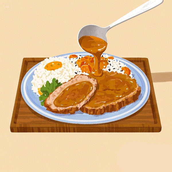 Paint by Numbers：Crispy Pork Cutlet Curry Heartwarming Japanese Cuisine DIY Paint by Numbers Kit