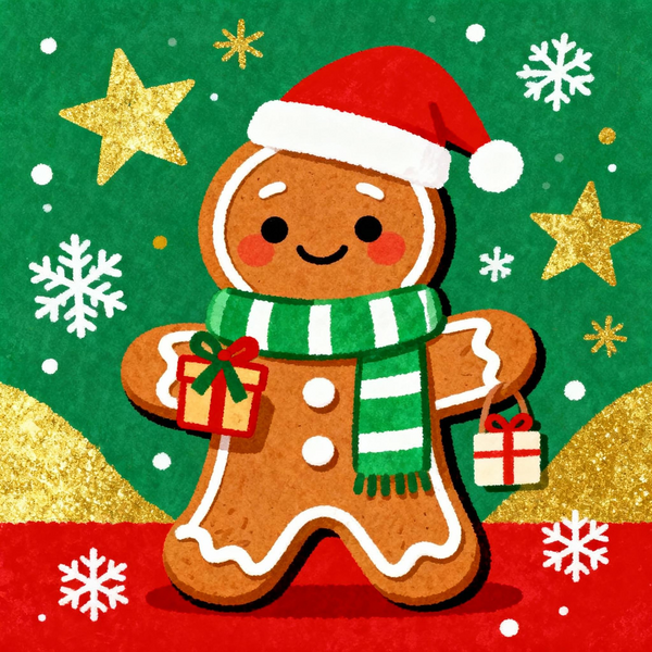 Paint by Numbers: Cute Gingerbread Man