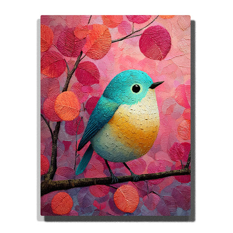 Cute Bird Paint by Numbers | Adorable Songbird DIY Painting Kit