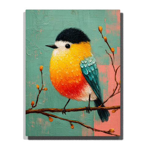 Cute Bird Ⅲ Paint by Numbers | Adorable Songbird DIY Painting Kit