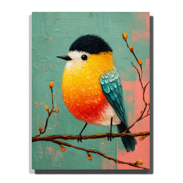 Cute Bird Ⅲ Paint by Numbers | Adorable Songbird DIY Painting Kit | PaintEasy
