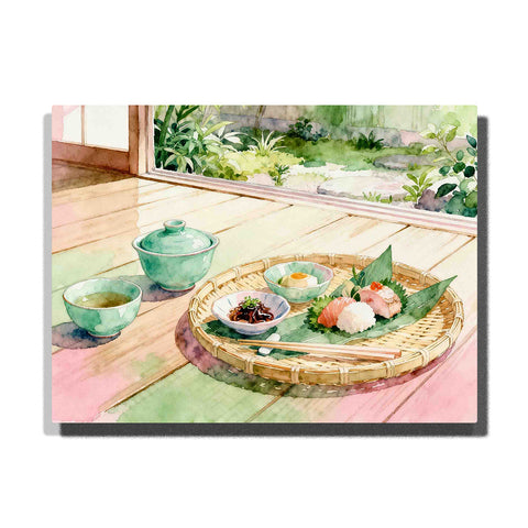 Japanese Sushi Tea Tray by Garden Window Paint by Numbers Kit For Adults
