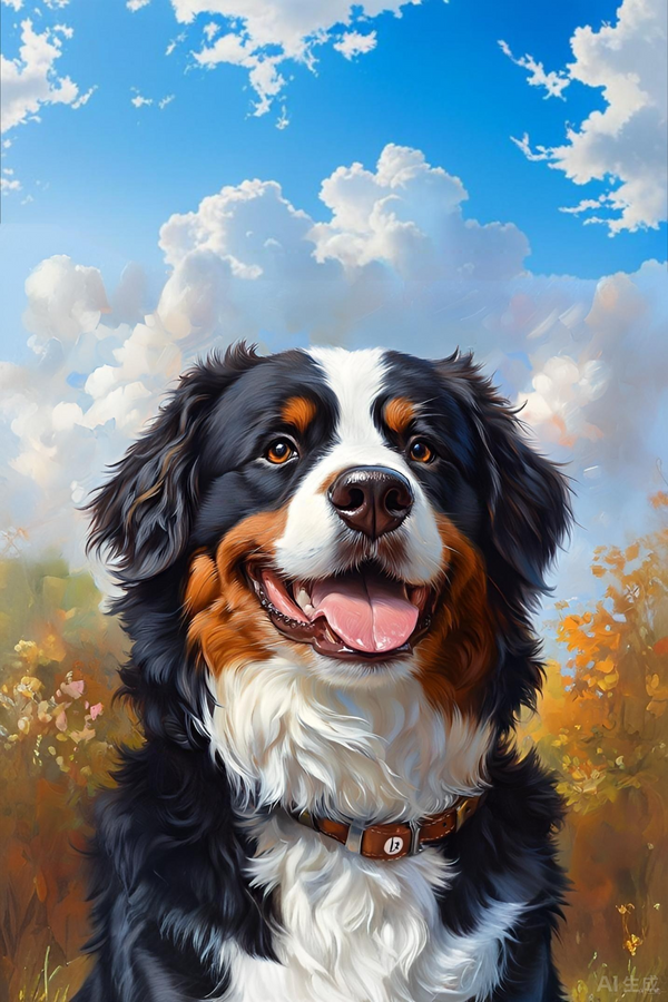 Diamond Painting：The Radiant Smile of a Bernese Mountain Dog