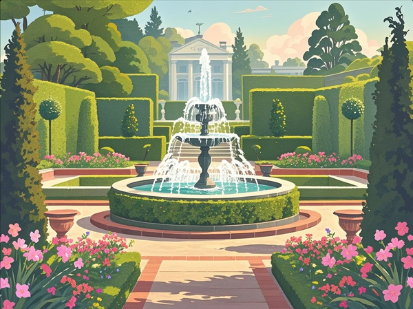 Diamond Painting：The Serenity of Formal Gardens