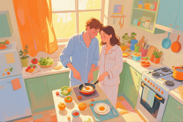 Diamond Painting：The Sweet Aroma of Togetherness A Cozy Kitchen Scene of Shared Creation