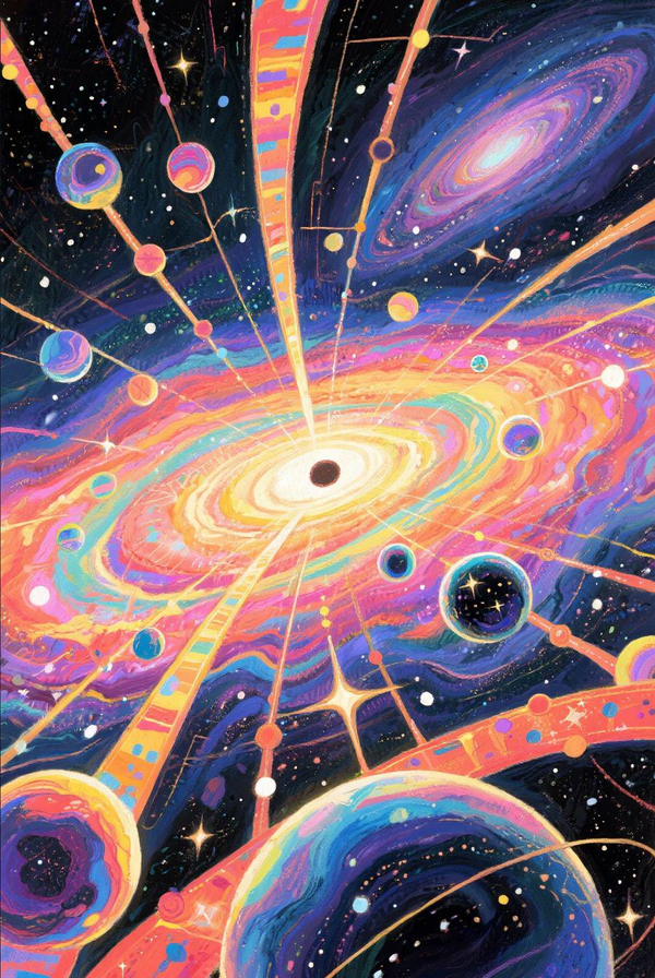 Diamond Painting：Where Light Bends and Galaxies Dance
