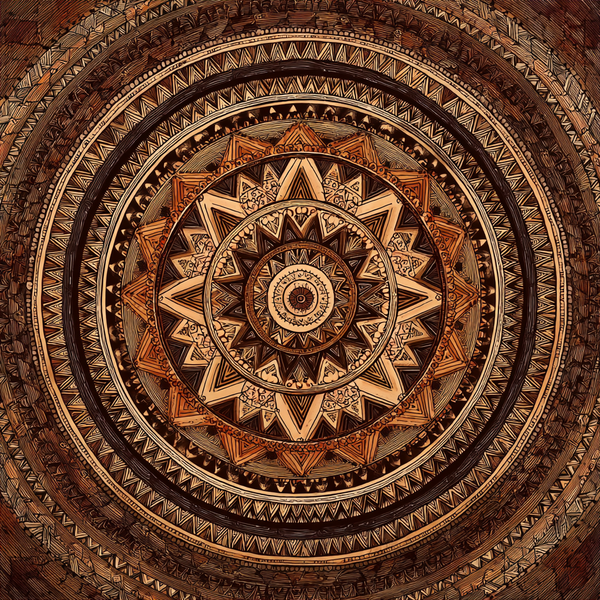 Earth Chant Paint by Numbers | Tribal Mandala Art of Strength and Grounding