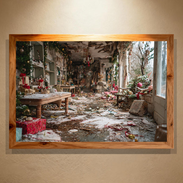 Echo of Christmas Paint by Numbers | Post-Apocalypse Holiday Room Scene | PaintEasy