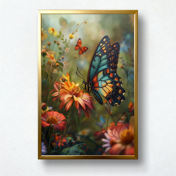 Emerald Sunrise Butterfly Paint by Numbers Kit | PaintEasy