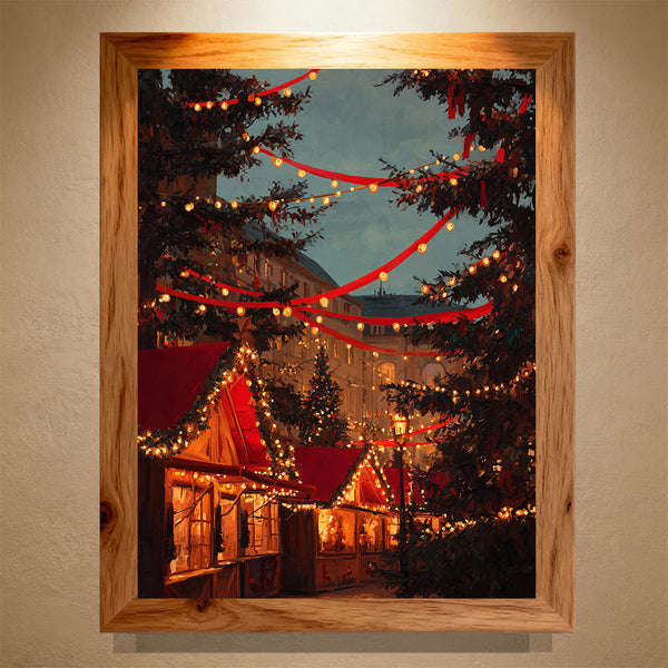 European Christmas market Paint by Numbers  | PaintEasy