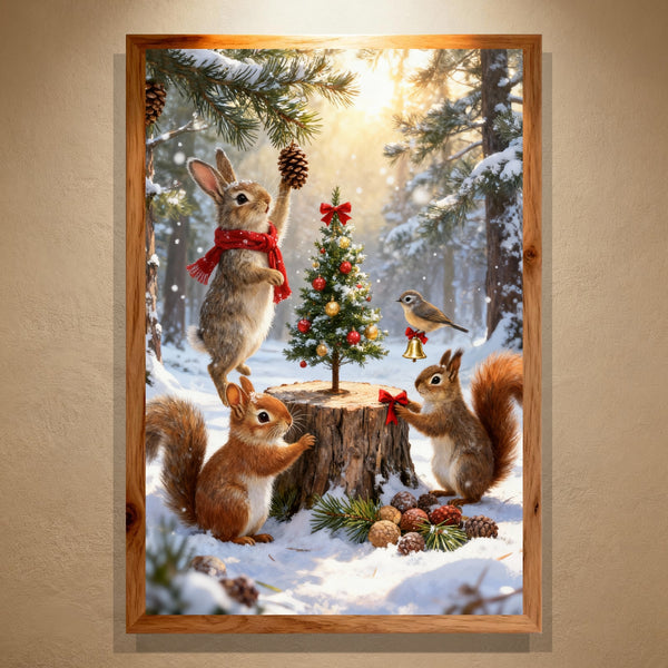 Paint by Numbers：Forest Christmas Morning