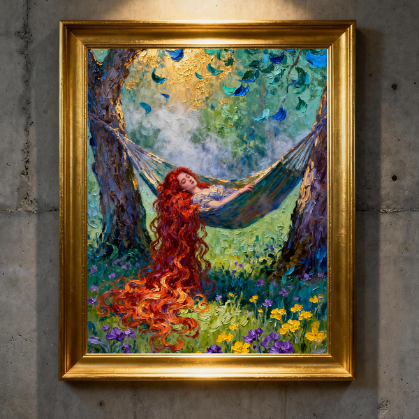 Paint by Numbers: Red-haired Dream in Forest Hammock