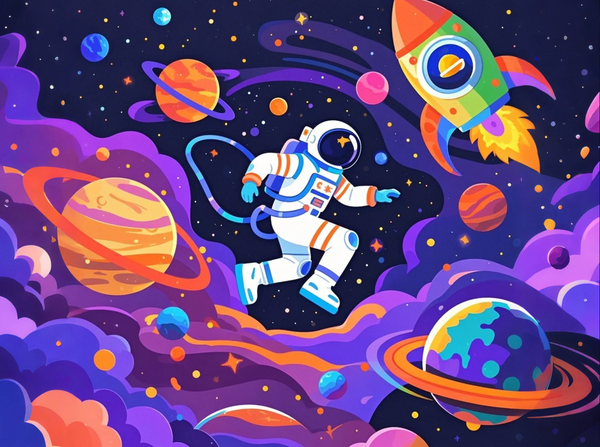 Diamond Painting - Galaxy Giggles & Astronaut Dreams
