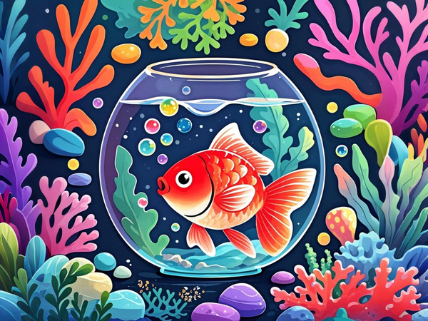 Diamond Painting - Glimmering Goldfish Oasis