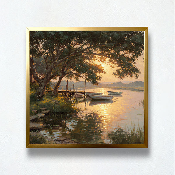 Golden Lake Haven Paint by Numbers Kit | PaintEasy