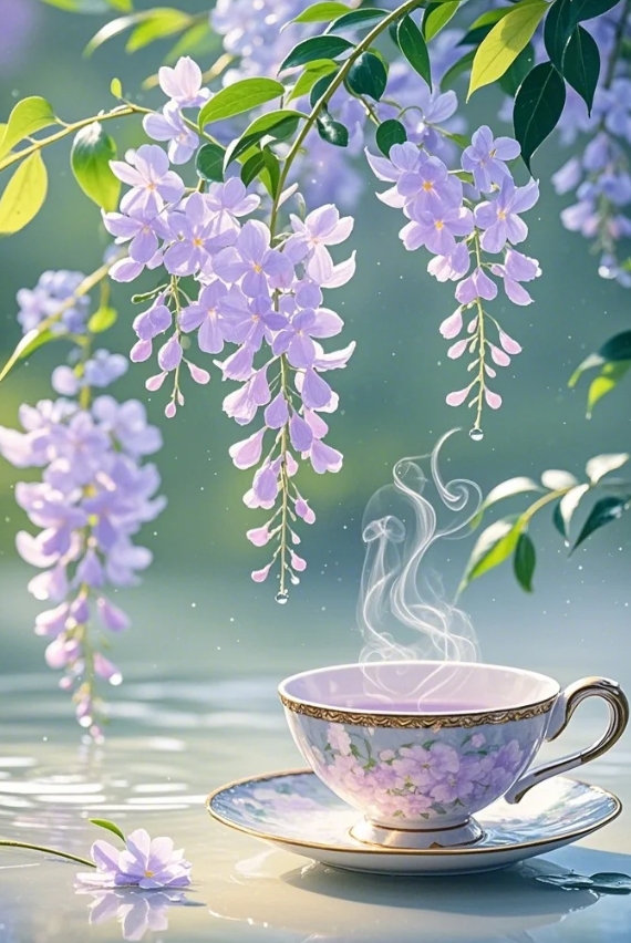 Paint by Numbers：Healing Moments Painting the Quiet Beauty of Flowers and Hot Tea with Color DIY Art Kit