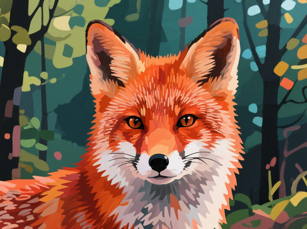 Paint by Numbers：Home Decor Wild Beauty Bestseller - Sly Gaze Wise Silhouette of a Fox