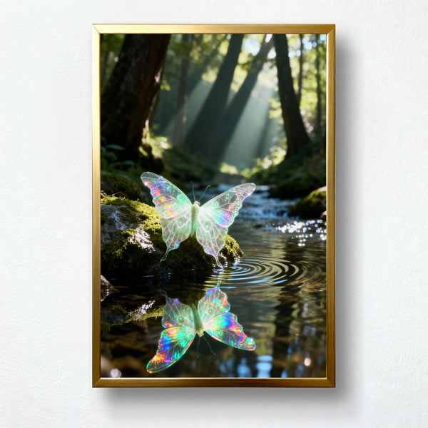 Iridescent Forest Stream Butterfly Paint by Numbers Kit | PaintEasy