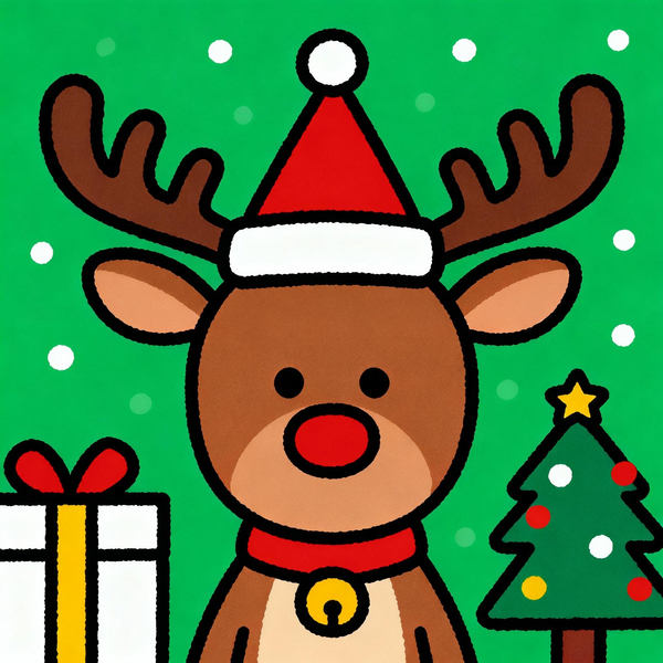 Paint by Numbers: Joyful Messenger with Red Nose