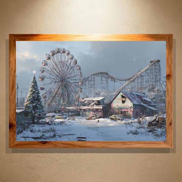Last Christmas Paint by Numbers | Abandoned Winter Amusement Park | Post-Apocalypse Series | PaintEasy