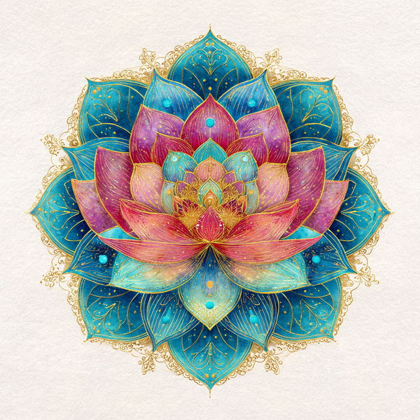 Lotus Radiance Mandala Paint by Numbers | Mindful Art Kit for Inner Peace & Creativity