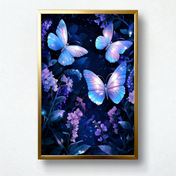 Midnight Glow Butterflies Paint by Numbers Kit | PaintEasy