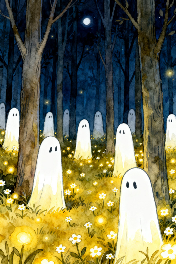 Paint by Numbers：Midnight Meadow Spirits