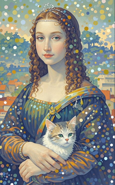 Diamond Painting - Mona Lisa's Feline Friend