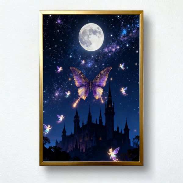 Moonlit Fairy Castle Butterfly Paint by Numbers Kit | PaintEasy
