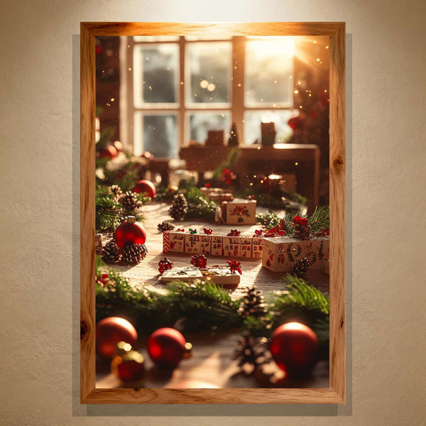 Morning Ember Paint by Numbers | Christmas Morning Light & Gift Table Scene | Frost Luxe Collection by PaintEasy