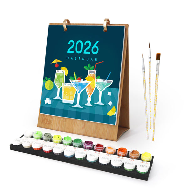 Paint by Numbers：2026 Desk Calendar V